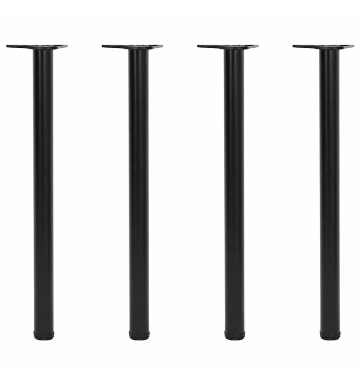 4 pieds de table réglables en hauteur 870 mm Noir | Mobilier & Déco