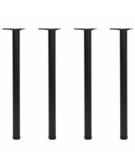 4 pieds de table réglables en hauteur 870 mm Noir | Mobilier & Déco
