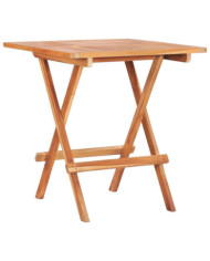 Table de bistro pliable 60x60x65 cm Bois de teck solide | Mobilier & Déco