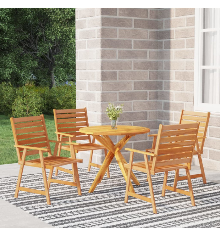 Ensemble à manger de jardin 5 pcs Bois d'acacia solide | Mobilier & Déco