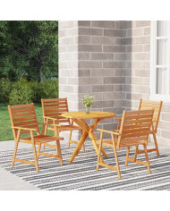 Ensemble à manger de jardin 5 pcs Bois d'acacia solide | Mobilier & Déco