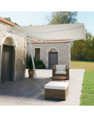 Auvent automatique sur pied 500x350 cm Crème | Mobilier & Déco