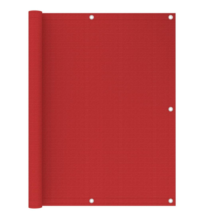 Écran de balcon Rouge 120x500 cm PEHD | Mobilier & Déco