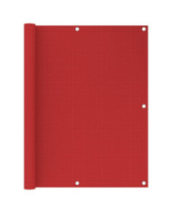 Écran de balcon Rouge 120x500 cm PEHD | Mobilier & Déco
