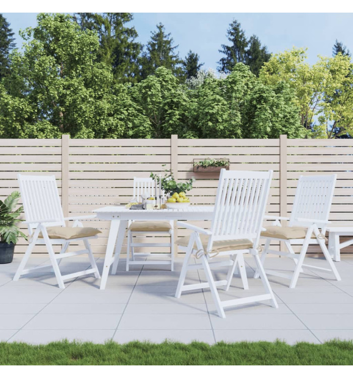 Coussins de chaise lot de 4 beige 50x50x7 cm tissu oxford | Mobilier & Déco