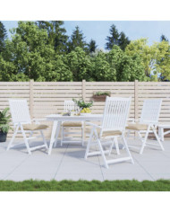 Coussins de chaise lot de 4 beige 50x50x7 cm tissu oxford | Mobilier & Déco
