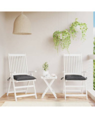 Coussins de chaise lot de 2 anthracite 40x40x7 cm tissu oxford | Mobilier & Déco