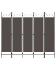 Cloison de séparation 5 panneaux Anthracite 200x180 cm | Mobilier & Déco