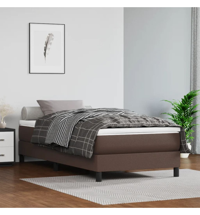 Matelas de lit à ressorts ensachés Marron 90x200x20 cm | Mobilier & Déco