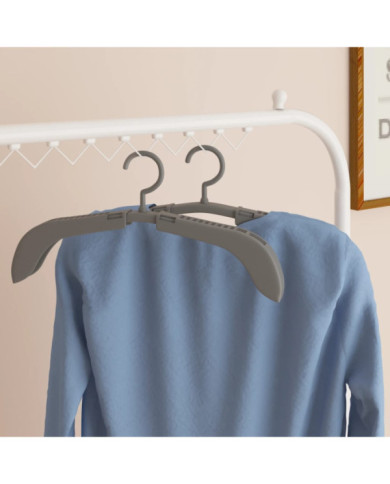 Cintres extensibles 5 pcs Gris | Mobilier & Déco