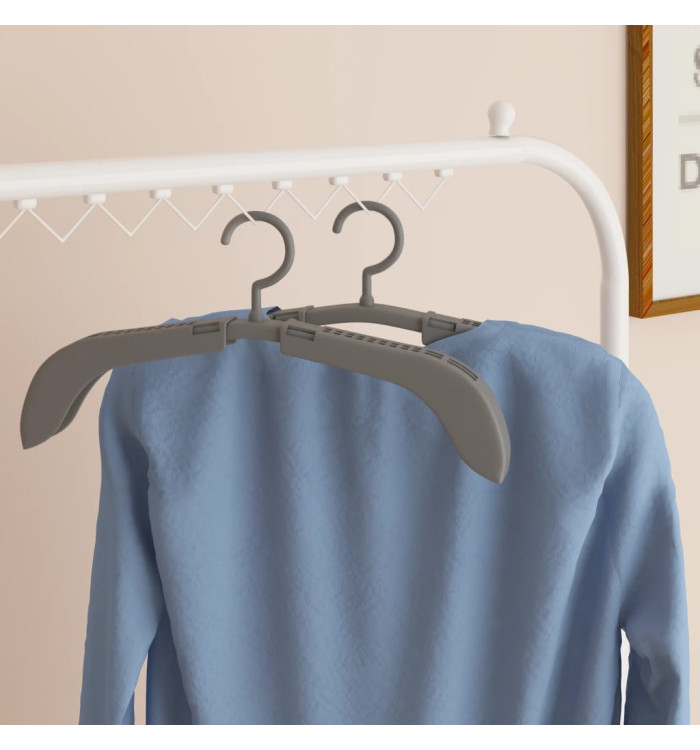 Cintres extensibles 5 pcs Gris | Mobilier & Déco