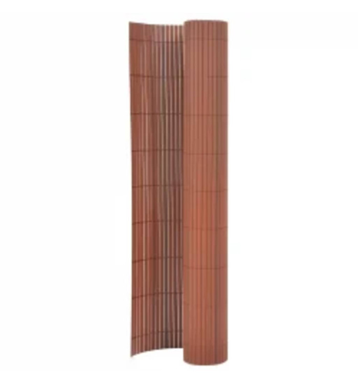 Clôture de jardin double face 110x500 cm Marron | Mobilier & Déco