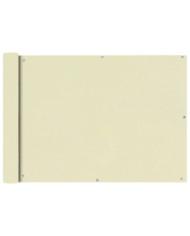 Écran de balcon en tissu Oxford 75x400 cm Crème | Mobilier & Déco