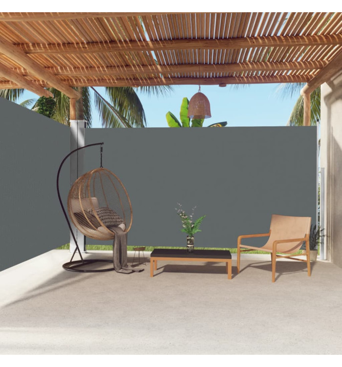 Auvent latéral rétractable Anthracite 200x600 cm | Mobilier & Déco