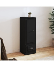 Buffet haut noir 36x35,5x103,5 cm bois d'ingénierie | Mobilier & Déco