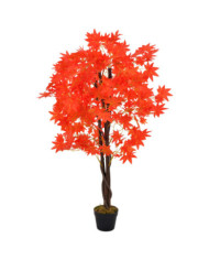 Plante artificielle d'érable avec pot Rouge 120 cm | Mobilier & Déco