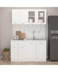 Ensemble de meubles de cuisine 4 pcs Blanc Bois d'ingénierie | Mobilier & Déco