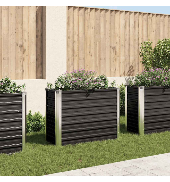 Lit surélevé de jardin Anthracite 100x40x77 cm Acier galvanisé | Mobilier & Déco