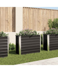 Lit surélevé de jardin Anthracite 100x40x77 cm Acier galvanisé | Mobilier & Déco