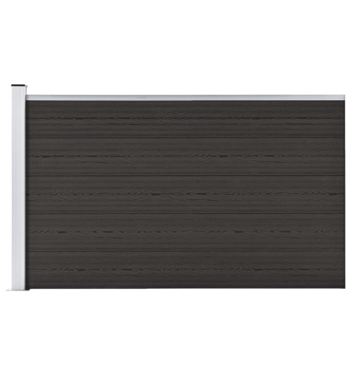 Panneau de clôture WPC 175x105 cm Noir | Mobilier & Déco