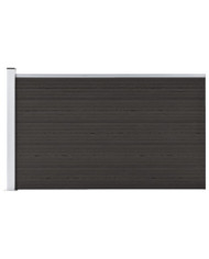 Panneau de clôture WPC 175x105 cm Noir | Mobilier & Déco