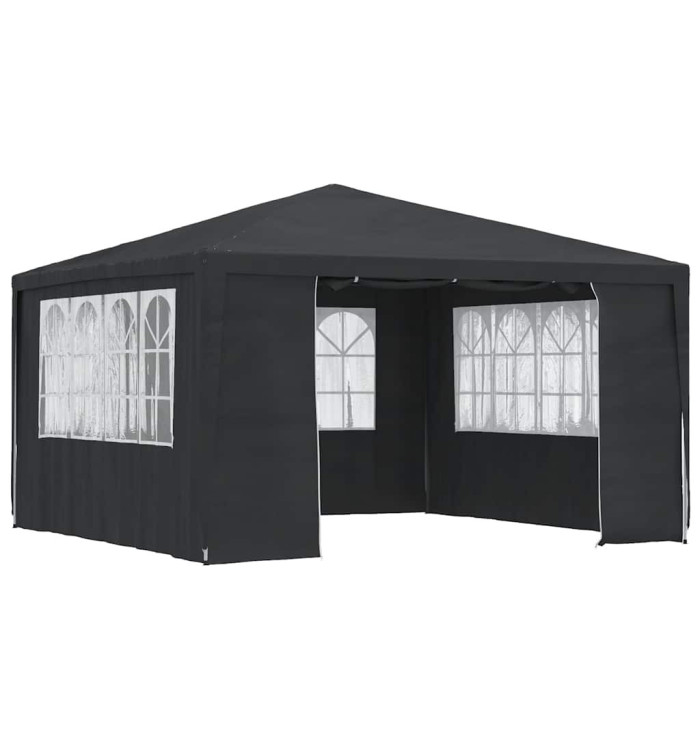 Tente de réception et parois latérales 4x4 m Anthracite 90 g/m² | Mobilier & Déco