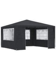 Tente de réception et parois latérales 4x4 m Anthracite 90 g/m² | Mobilier & Déco