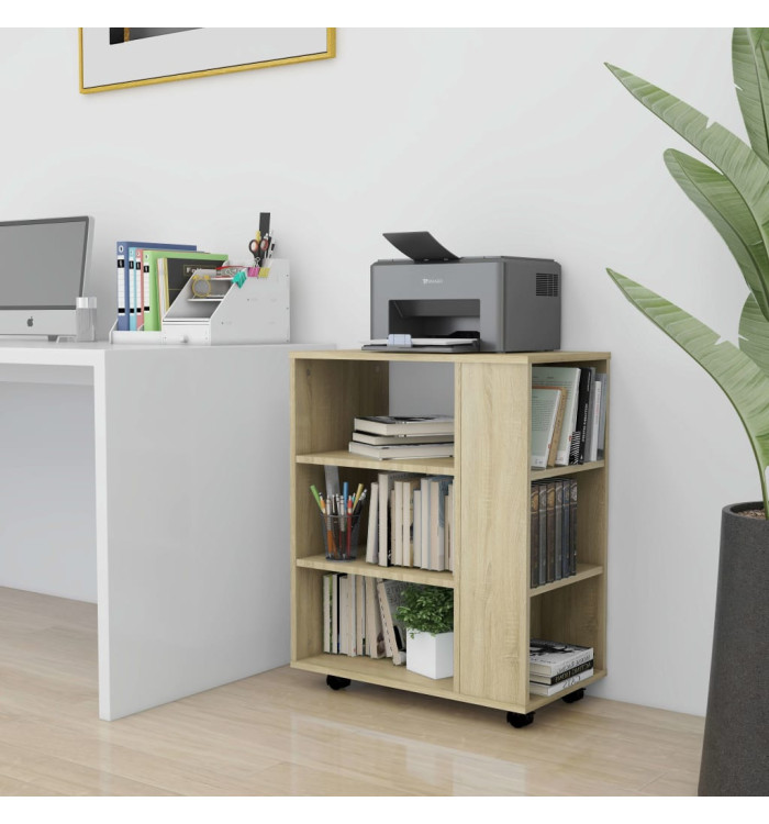 Armoire à roulettes Chêne Sonoma 60x35x75 cm Bois d’ingénierie | Mobilier & Déco