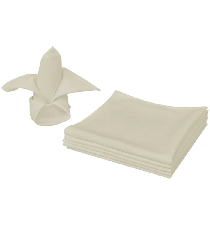 Serviettes de table 25 pcs Crème 50x50 cm | Mobilier & Déco