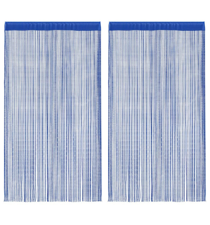 Rideau en fils 2 pcs 100 x 250 cm Bleu | Mobilier & Déco