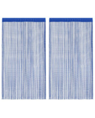 Rideau en fils 2 pcs 100 x 250 cm Bleu | Mobilier & Déco