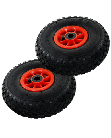 Roues de diable 2 pcs Caoutchouc 3.00-4 (245x82) | Mobilier & Déco