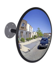 Miroir de trafic convexe Acrylique Noir 30 cm Intérieur | Mobilier & Déco