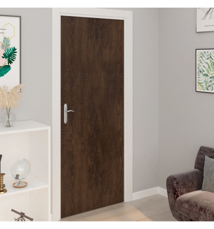 Films autoadhésifs pour portes 2 pcs Chêne foncé 210x90 cm PVC | Mobilier & Déco