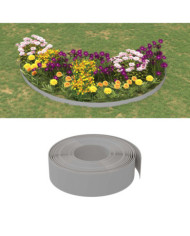 Bordure de jardin gris 10 m 15 cm polyéthylène | Mobilier & Déco
