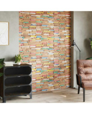 Panneaux de revêtement mural 10 pcs 1,03 m² Bois de teck solide | Mobilier & Déco