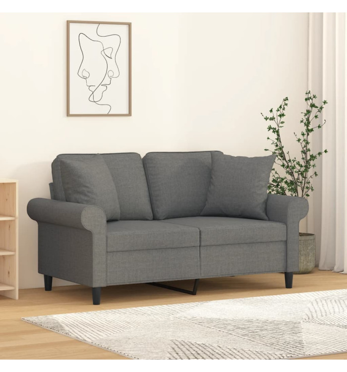Coussins décoratifs lot de 2 Gris foncé 40x40 cm Tissu | Mobilier & Déco
