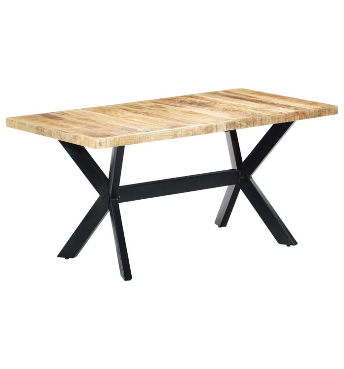 Table à manger 160x80x75 cm Bois de manguier massif brut | Mobilier & Déco