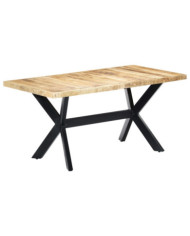 Table à manger 160x80x75 cm Bois de manguier massif brut | Mobilier & Déco