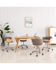 Chaises pivotantes à manger lot de 4 taupe tissu | Mobilier & Déco
