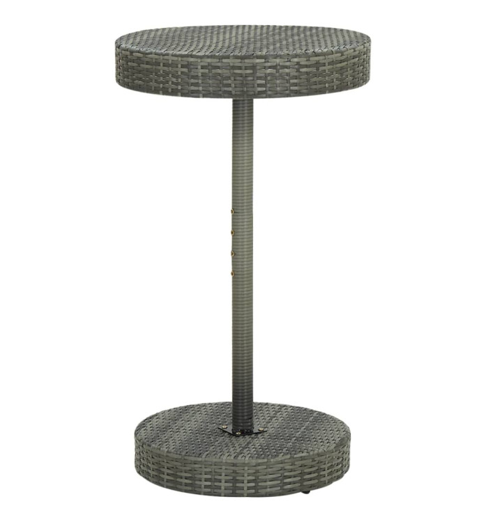 Table de jardin Gris 60,5x106 cm Résine tressée | Mobilier & Déco