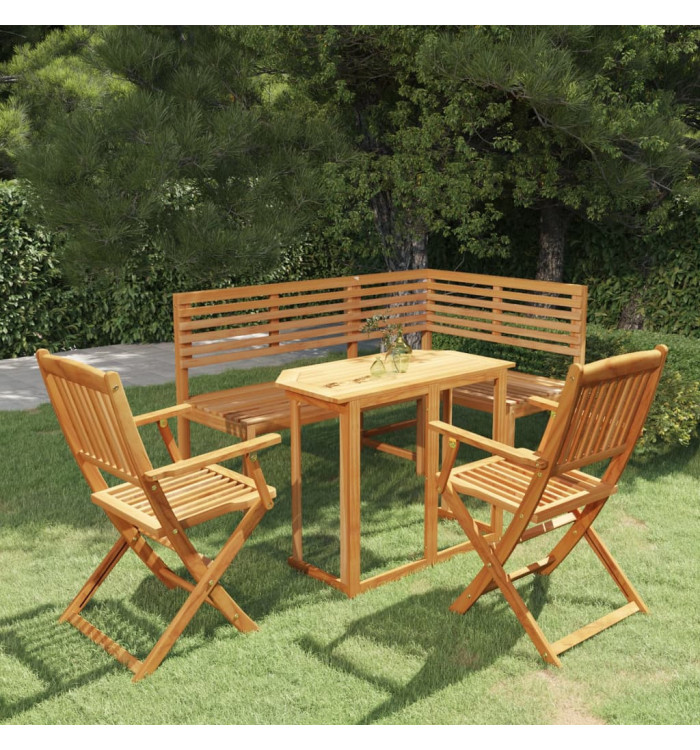 Ensemble de bistro 4 pcs Bois d'acacia solide | Mobilier & Déco