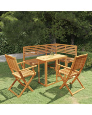 Ensemble de bistro 4 pcs Bois d'acacia solide | Mobilier & Déco