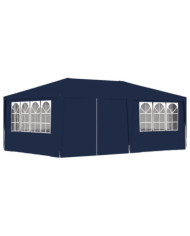 Tente de réception avec parois latérales 4x6 m Bleu 90 g/m² | Mobilier & Déco