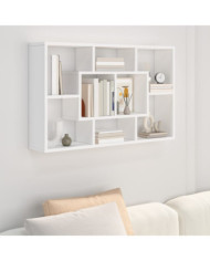 Étagère murale blanc 85x16x52,5 cm bois d'ingénierie | Mobilier & Déco