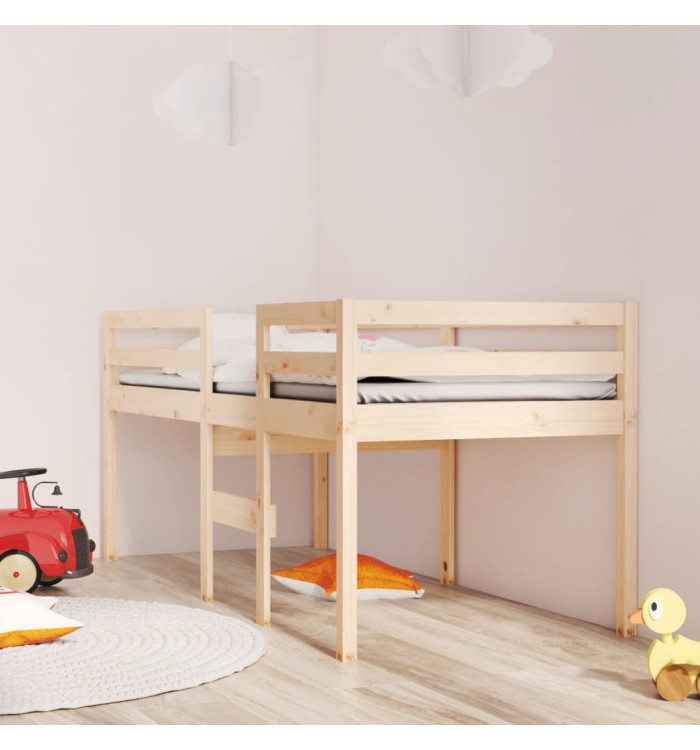 Lit haut sans matelas 75x190 cm bois de pin massif | Mobilier & Déco