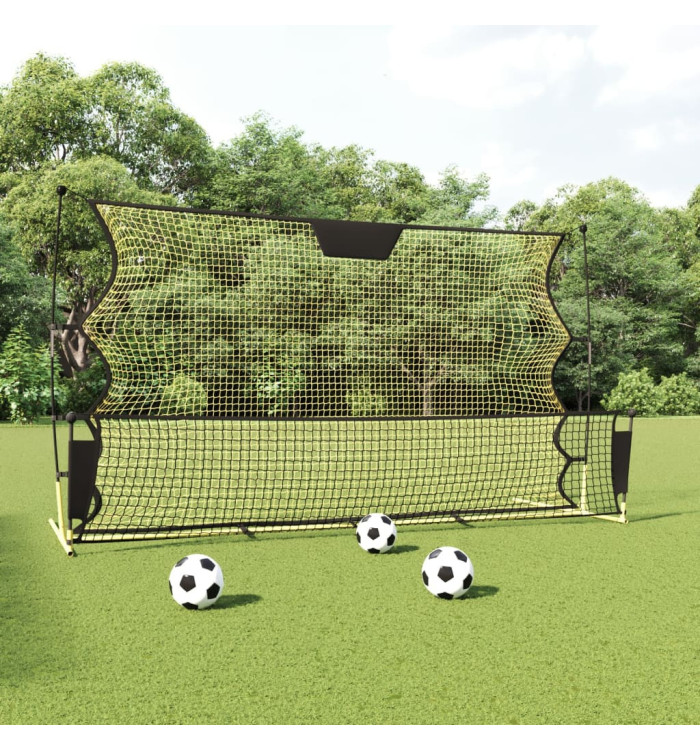 Filet de rebond de football noir/jaune 183x85x120 cm polyester | Mobilier & Déco