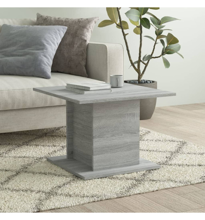 Table basse sonoma gris 55,5x55,5x40 cm bois d'ingénierie | Mobilier & Déco