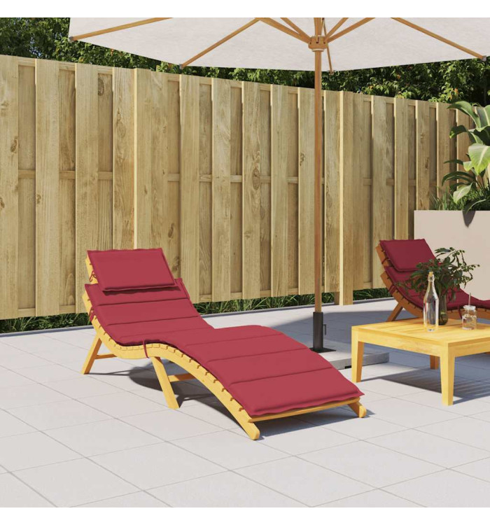 Coussin de chaise longue rouge bordeaux 186x58x4cm tissu oxford | Mobilier & Déco