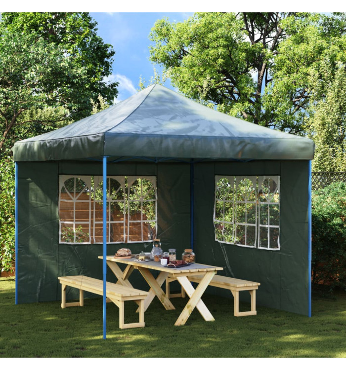 Paroi de tente de réception 2 pcs avec fenêtre PE Vert | Mobilier & Déco